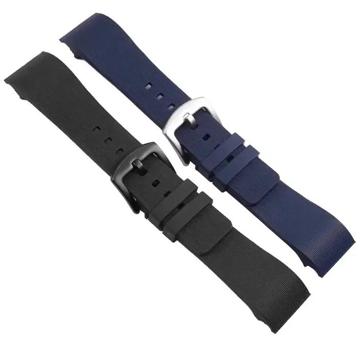 Bracelet de montre en caoutchouc de silicone pour homme et femme