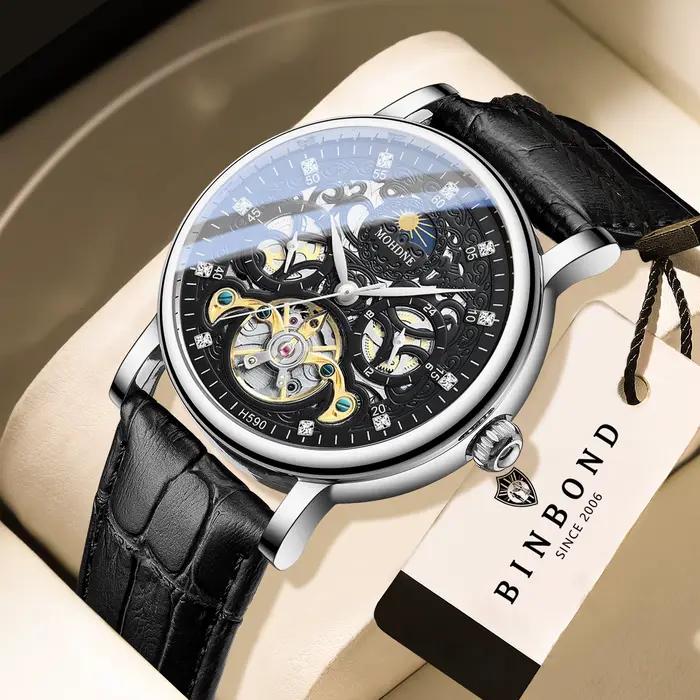 Montres mécaniques de luxe BINBOND pour hommes