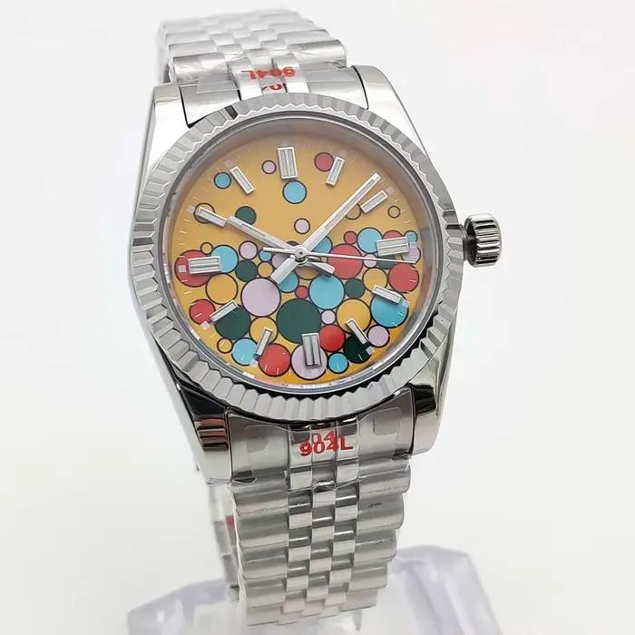 Montre-bracelet de luxe en acier inoxydable pour hommes et femmes
