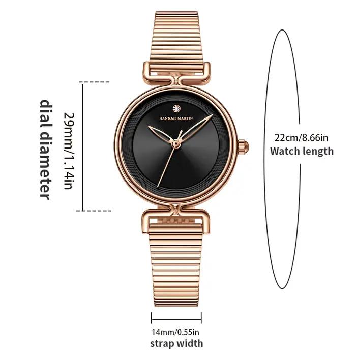 Hannah Martin Top marque originale montre pour femme 29mm Mini cadran or Rose luxe mode japonais mouvement à Quartz