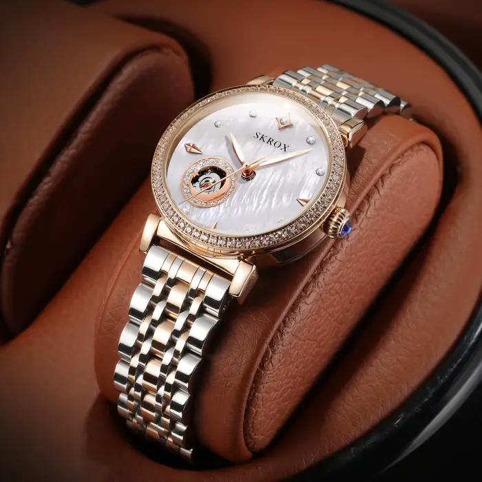 Montre de Luxe en Or Rose et Diamant pour Femme