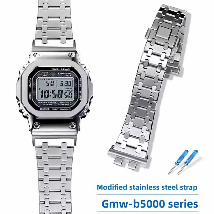 Bracelet en acier inoxydable de haute qualité pour Casio G-SHOCK GMW-B5000 GM-B2100