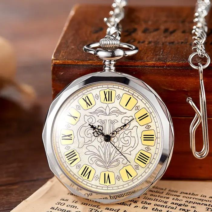 Montre de Poche Mécanique Hexagonale pour Homme et Femme