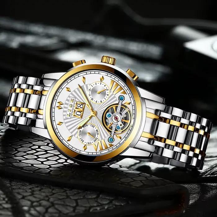 Montres-bracelets mécaniques automatiques LIGE 2026 pour hommes