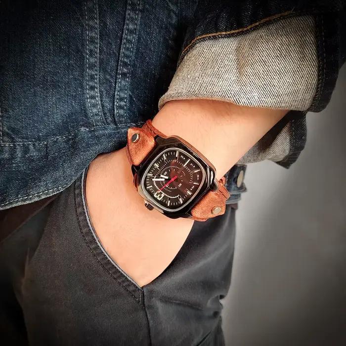 Montre à quartz vintage pour hommes