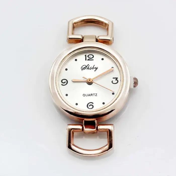 Shsby-Tête de montre en or rose avec chiffres romains