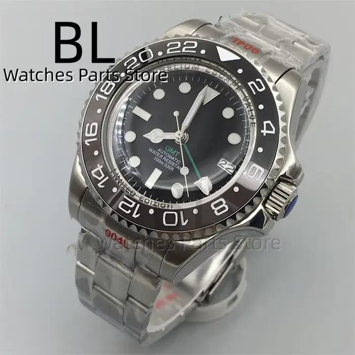 BLIGER 43mm GMT montre pour hommes montres mécaniques automatiques