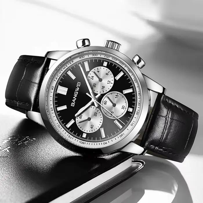 Montre LIGE élégante pour femmes, quartz, chronographe, étanche, lumineuse, idéale pour affaires et sport, avec affichage double numérique et roman