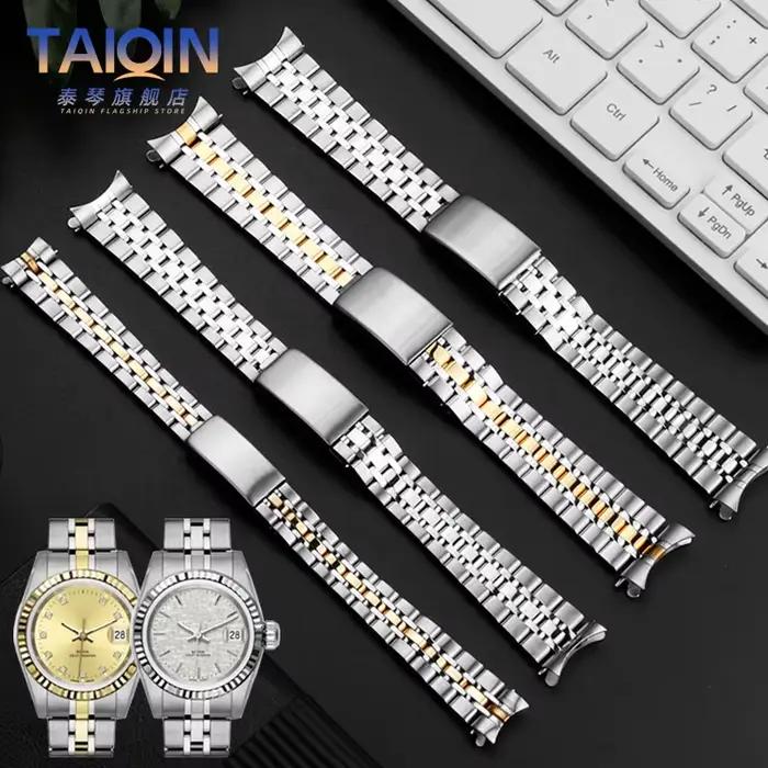 Bracelet de montre en métal à extrémité incurvée