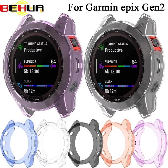 BEHUA housse de protection pour Garmin Epix (Gen 2) montre intelligente remplacement TPU protecteur epix Gen 2 coque bracelet accessoires