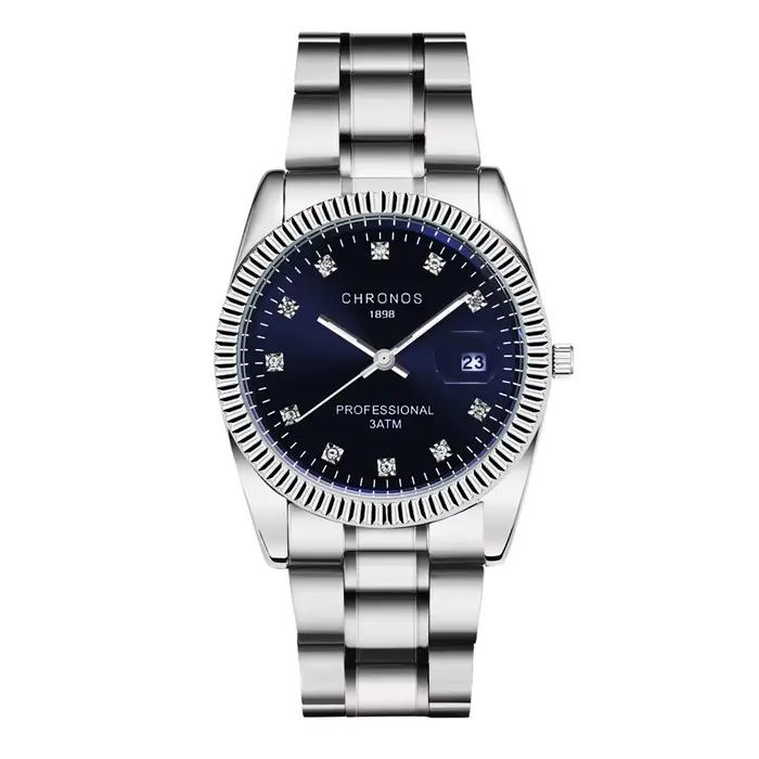 Montre étanche avec date analogique pour homme