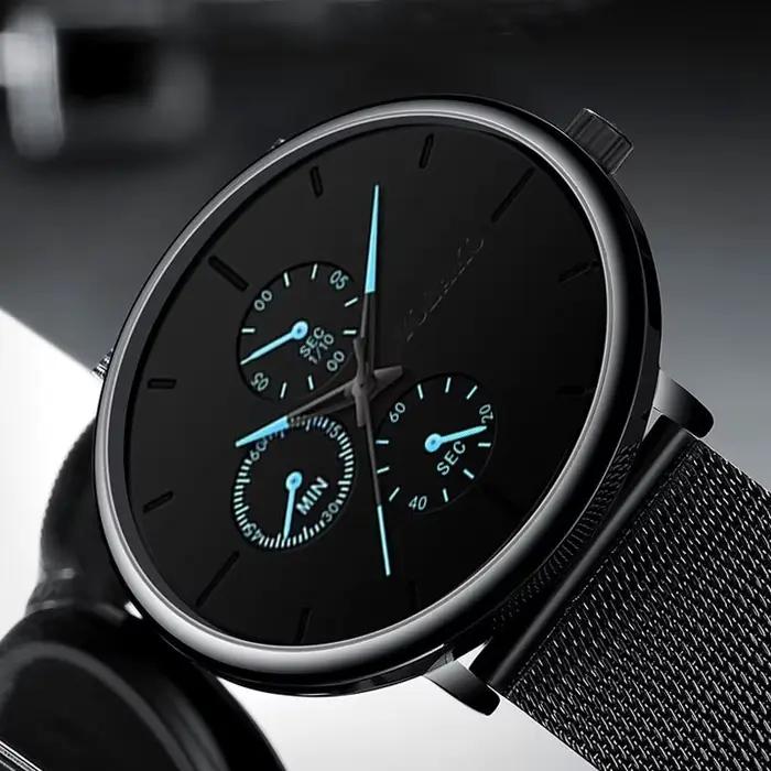 Montre homme Montre de luxe en acier inoxydable pour hommes