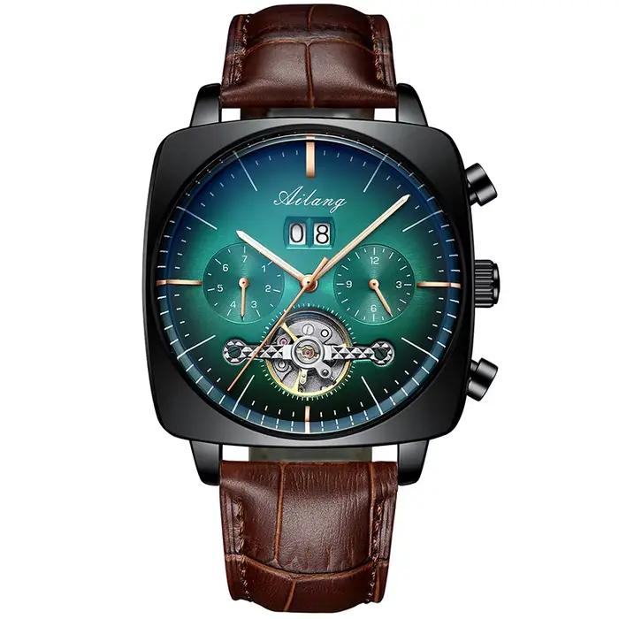Montre mécanique Daniel Gorman automatique avec tourbillon squelette pour couple, chronographe, calendrier et résistance à l'eau pour hommes et femmes occasions spéciales