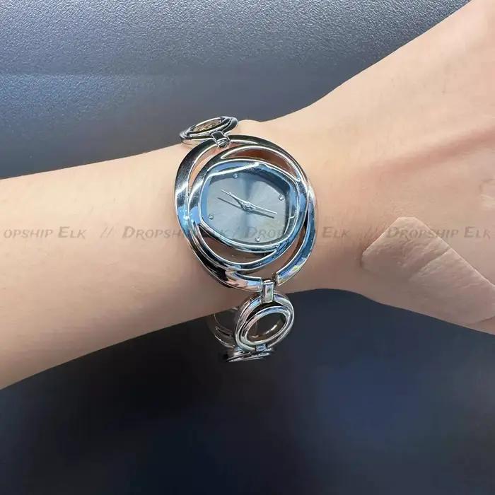Montre-Bracelet en or classique de luxe pour femmes montres de mode Bracelet en alliage cadran rond