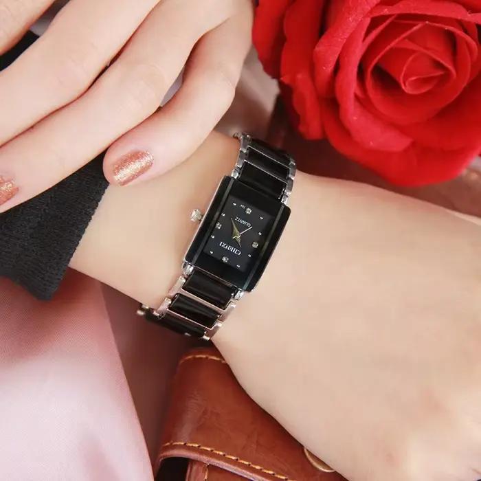 Montre céramique noire CHENXI élégante et résistante pour femmes style fashion et casual occasions spéciales