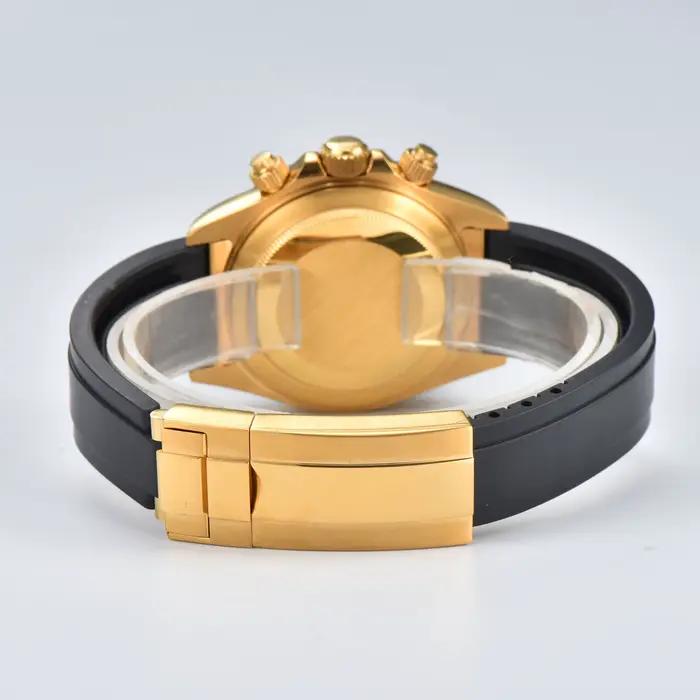 39.5mm VK63 Montre De Luxe Business Mode Casual Noir or lumineux étanche verre saphir mécanique