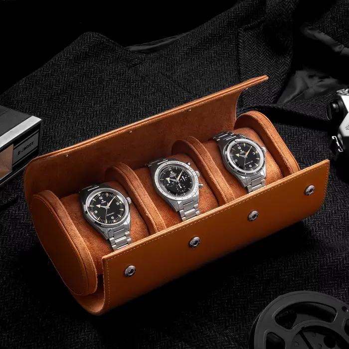 Thron T026 38mm montre saphir cristal 316L acier inoxydable PT5000/suisse Ronda mouvement automatique Style Vintage