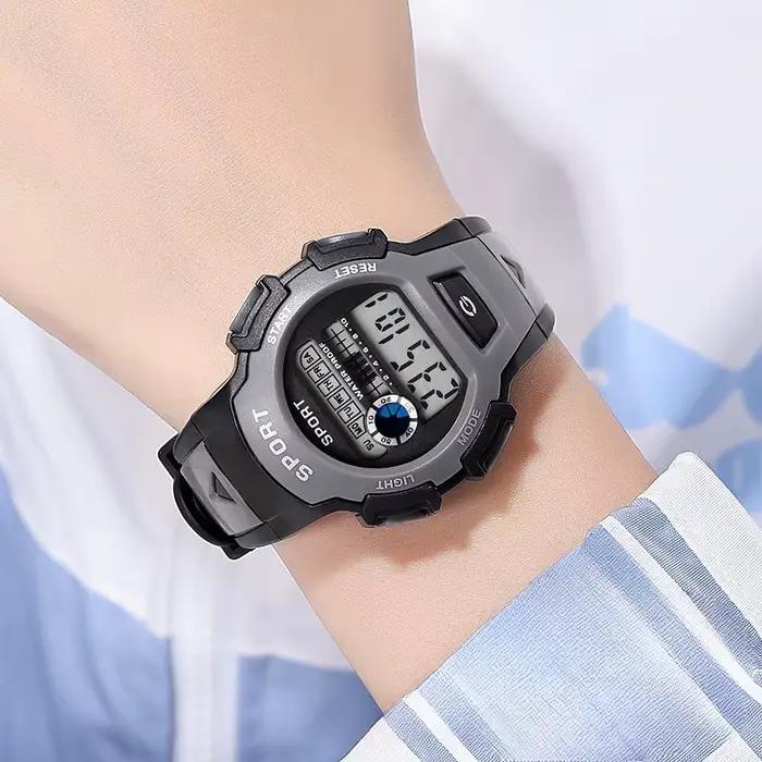 Montre électronique sportive en plastique pour enfants et adolescents occasions scolaires et loisirs
