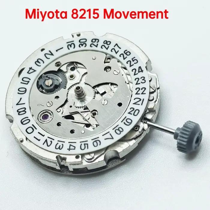 Mouvement automatique LUXROG Miyota 8215 avec 21 bijoux pour homme et femme occasions spéciales alliage de titane roue de date blanche