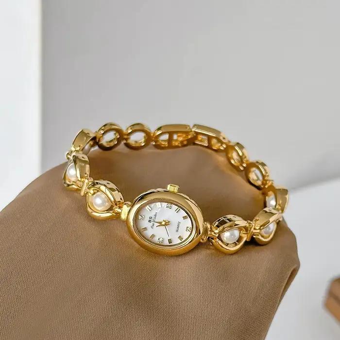 Montre pour femme Bracelet montres à Quartz marque de luxe Vintage décontracté petite horloge en argent haute qualité