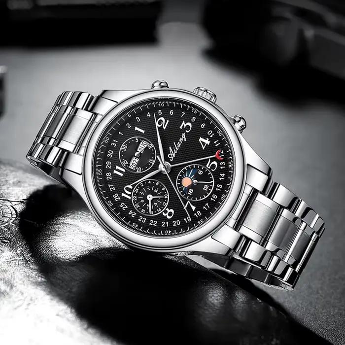AILANG Top marque de luxe montre mécanique pour hommes calendrier de Phase de lune