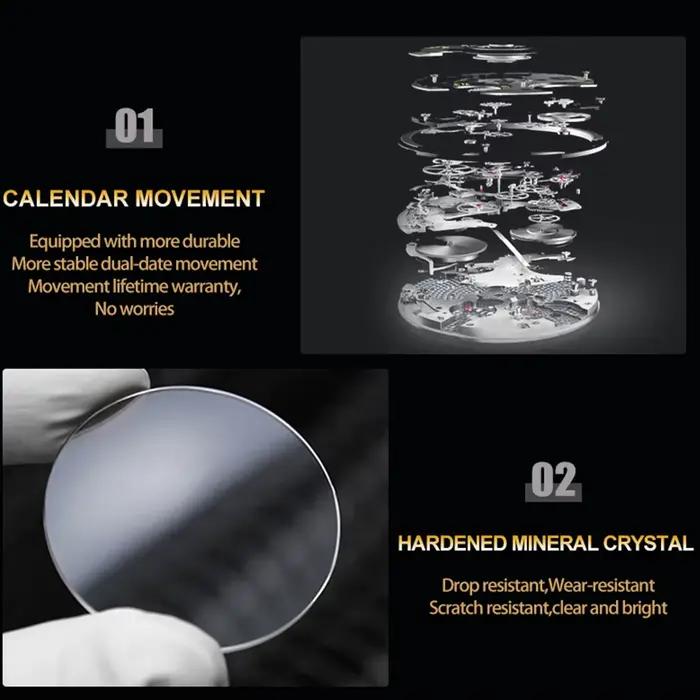 VA VA VOOM Top marque de luxe hommes montre semaine mouvement à Quartz horloge d'affaires noir en acier inoxydable 3Bar
