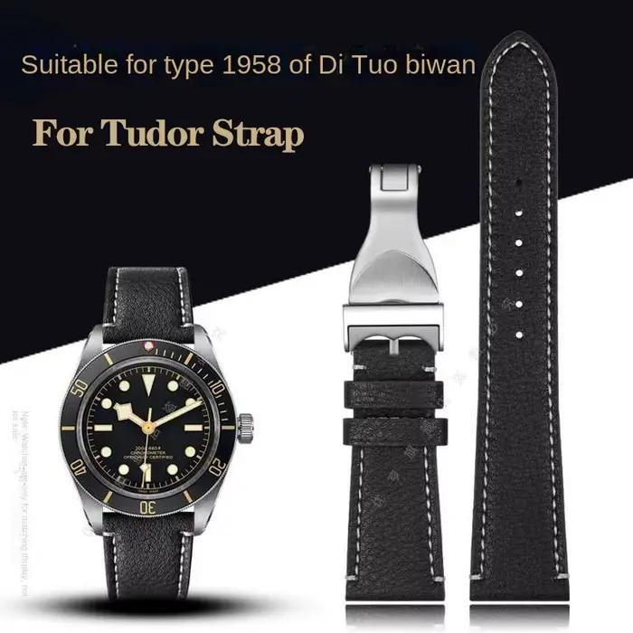 Bracelet de montre en cuir véritable