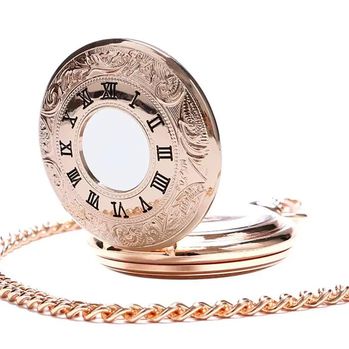 Montre à gousset — Montre de poche mécanique à breloques en or Rose