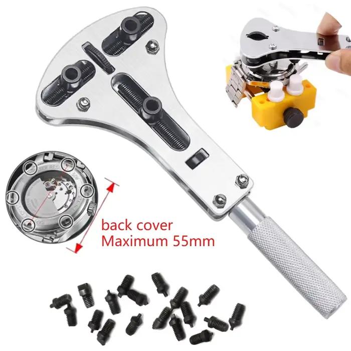Kit d'outils de réparation de montre en acier ouvre-boîtier arrière clé de retrait de batterie pour montres occasions spéciales