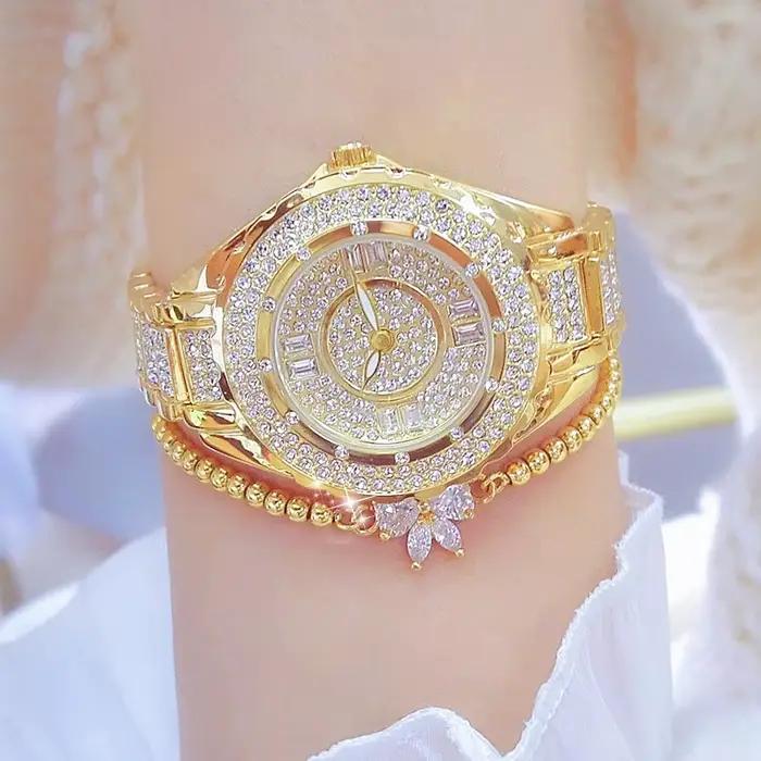 Ensemble de montres en diamant cristal pour femme