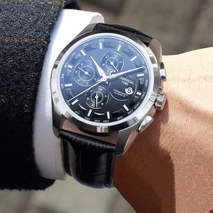 Montre automatique multifonction pour hommes