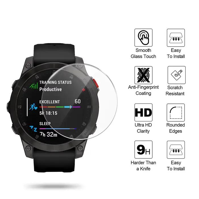 Protecteur d'écran pour montre intelligente Garmin Epix Gen 2/Epix Pro Gen 2, Film de protection anti-rayures en verre trempé 47mm 51mm, 2 pièces