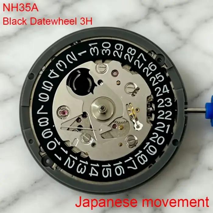 Mouvement japonais NH35A d'origine haute précision avec 24 rubis