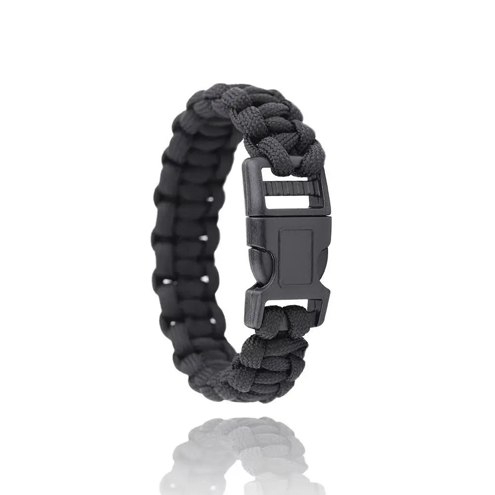 Bracelets en paracorde pour hommes et femmes, bracelet tressé en corde de parachute, convient aux po