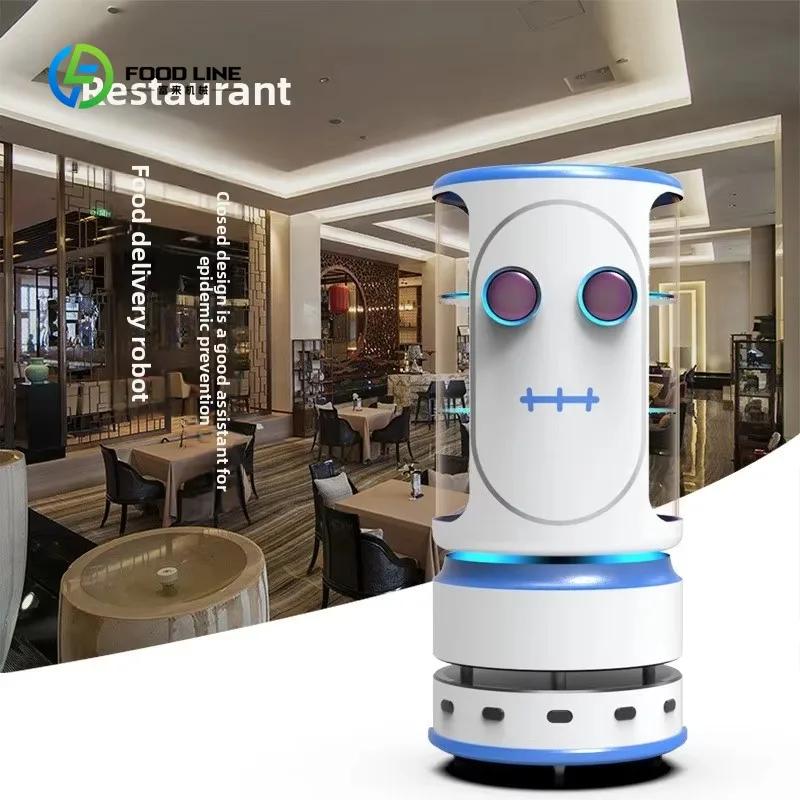 Robot de service de restaurant IA personnalisé avec dialogue intelligent pour la livraison de plats 