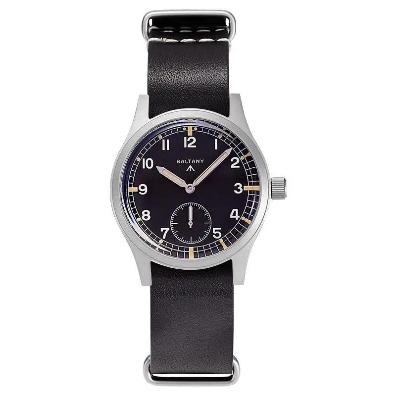 Montre militaire rétro Baltany S2019 D12 WWII, montre à quartz pour homme de 36 mm, étanche à 100 m,