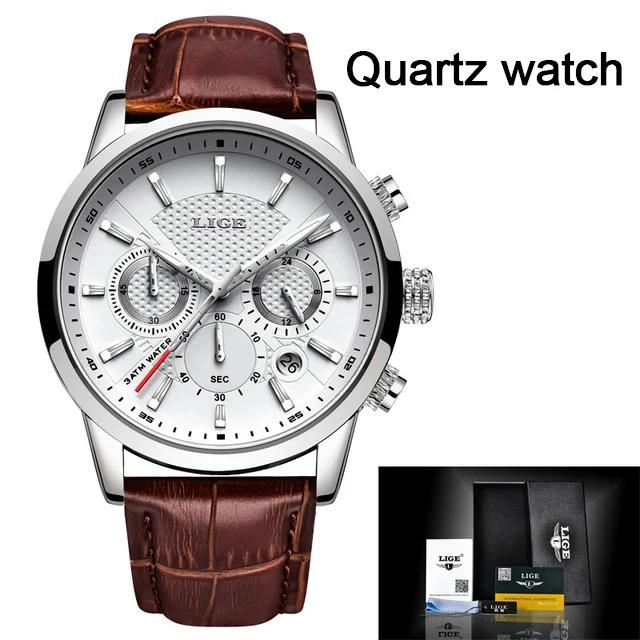LIGE hommes montres de luxe mâle Tourbillon automatique montre-bracelet sport étanche montre mécaniq