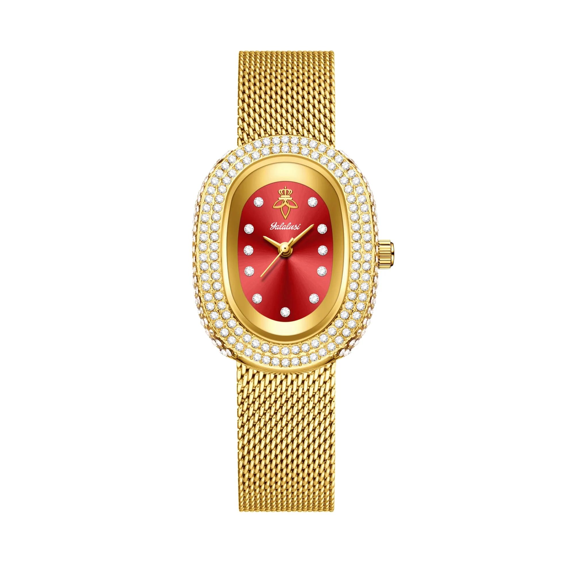 YaLaLuSi Montre élégante et minimaliste pour femmes avec cadran ovale : un accessoire de mode raffin