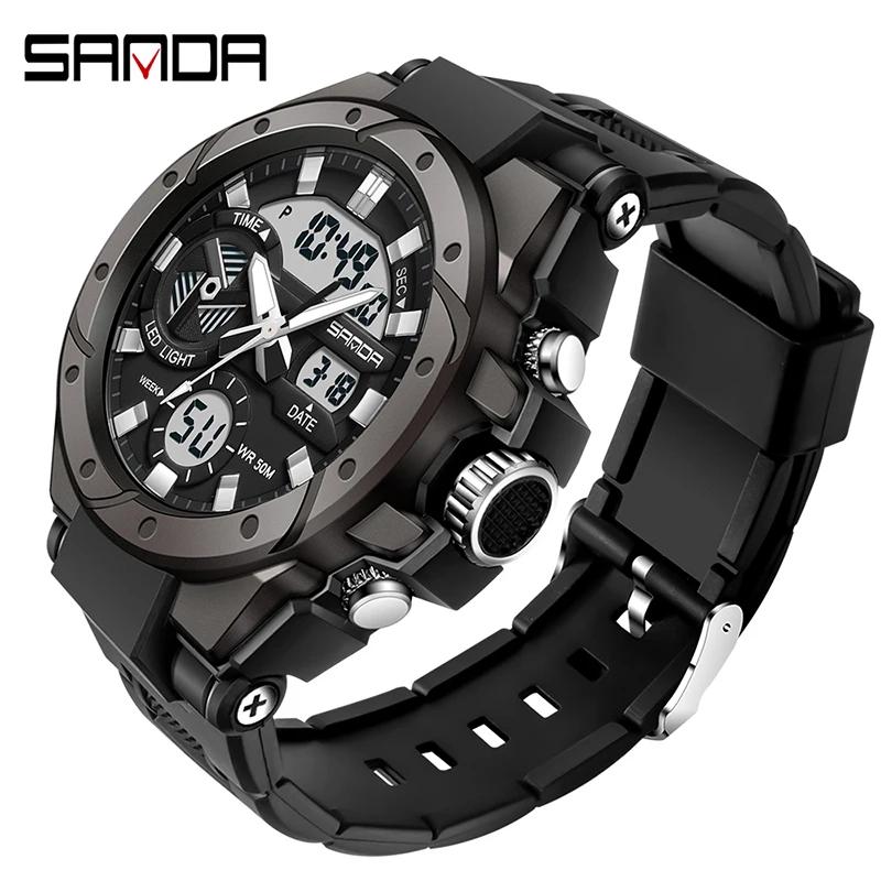 Montre-bracelet analogique tactique militaire pour homme G-Style, montre de sport de luxe résistante