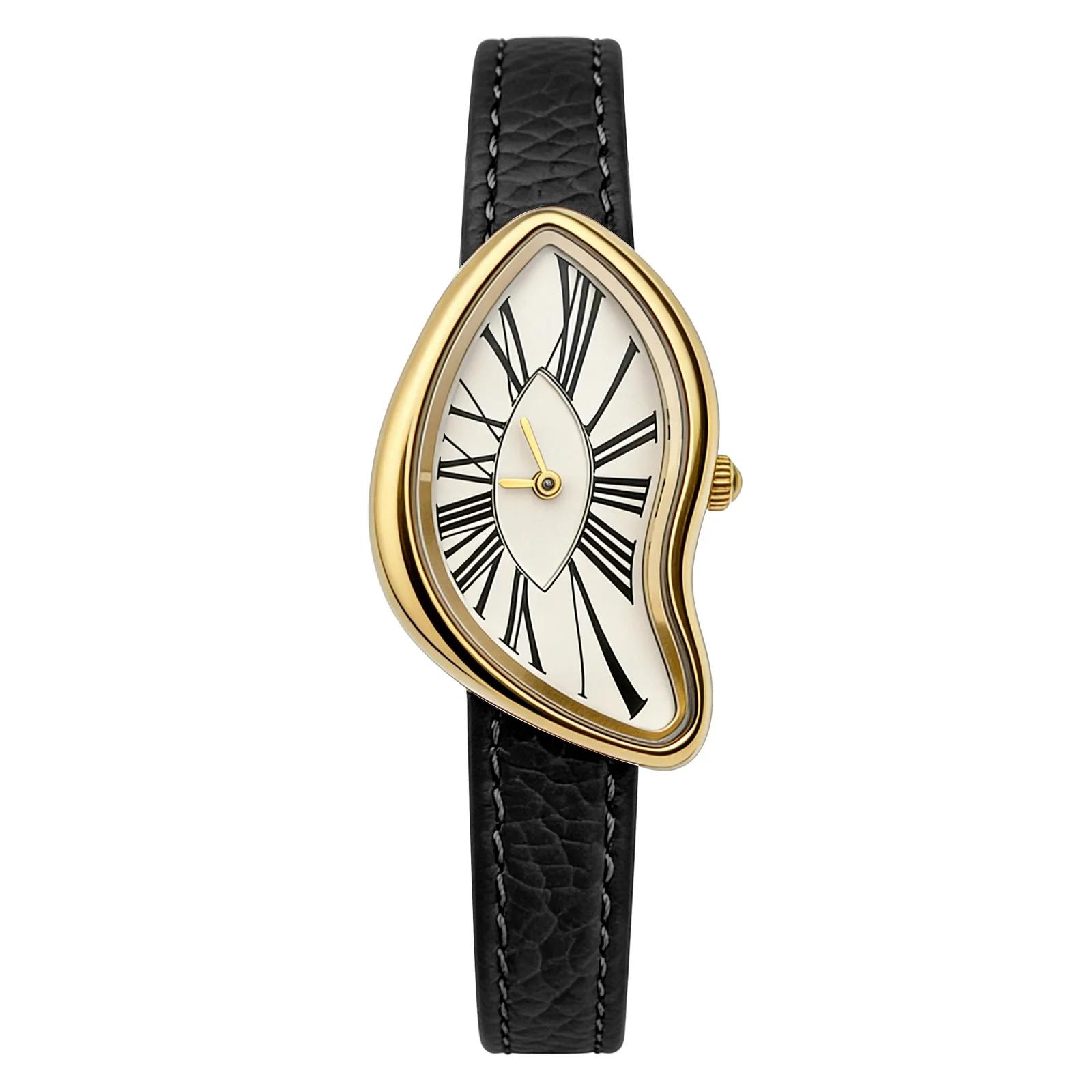Montre-bracelet de luxe pour femmes et jeunes filles, montre conceptuelle originale avec boîtier en 