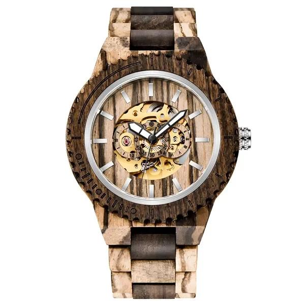 2025 hommes montres en bois haut de gamme auto-remontage mécanique automatique rétro entièrement rég