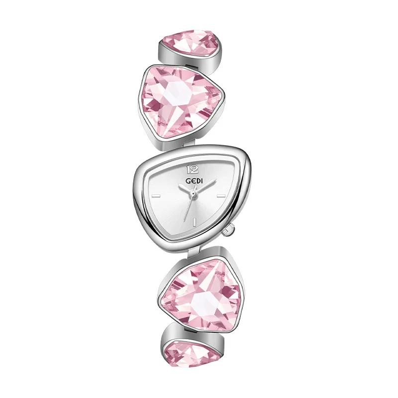 Montres-Bracelet en cristal pour femmes, marque de luxe, strass, Design Unique, à Quartz, de haute q