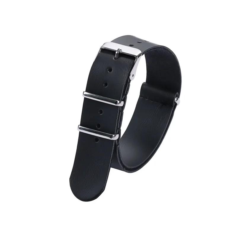 Bracelet de montre en cuir PU, 18mm, 20mm, 22mm, 24mm, pour Rolex, Seiko, Omega MoonSwatch, Citizen 