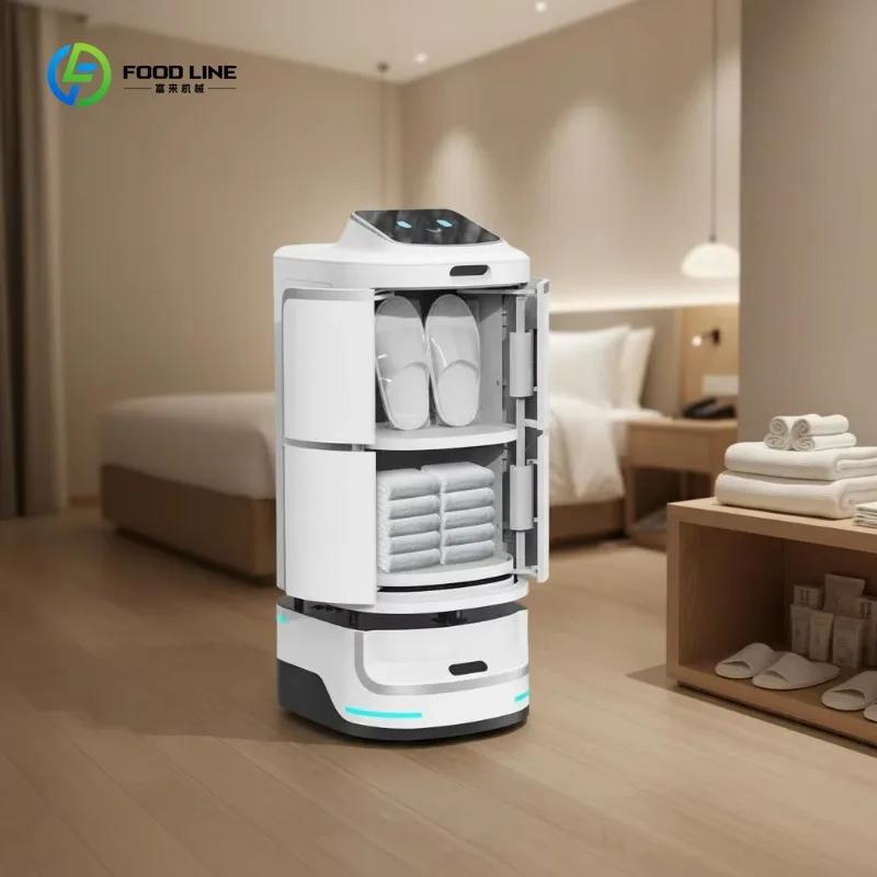 Robot de livraison pour hôtel, robot de service en chambre intelligent, reconnaissance faciale par m
