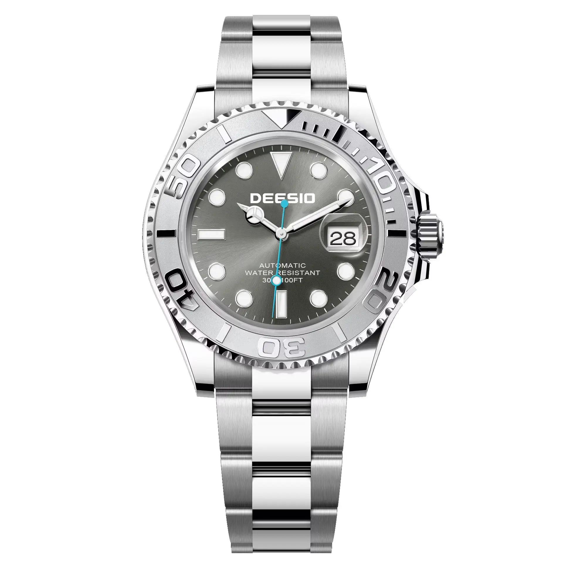 Deesio montre mécanique automatique pour hommes robe d'affaires aiguilles lumineuses étanche 30M cad