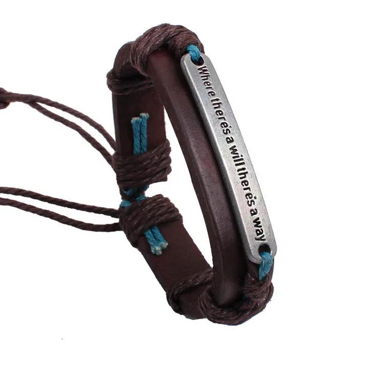 Bracelet pour Amoureux - Bracelets en Cuir Véritable avec Breloques, Bracelets pour Hommes et Femmes