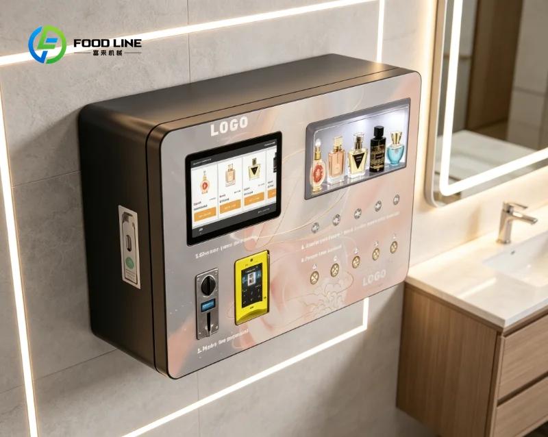 Distributeur automatique de parfum multi-paiements avec programme interne personnalisé, largement ut