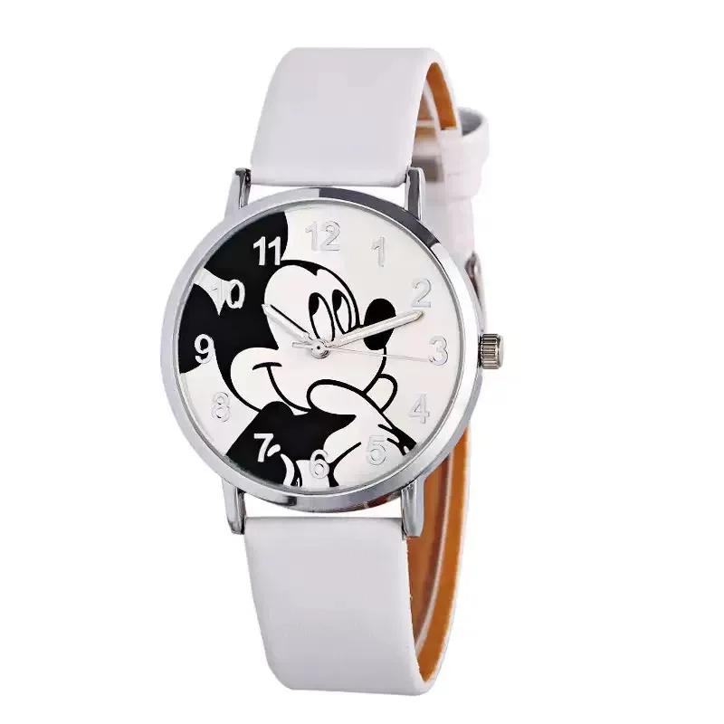 Disney Mickey femmes montres pour dame bracelet en cuir dames Quartz horloge étudiant montre pour ga