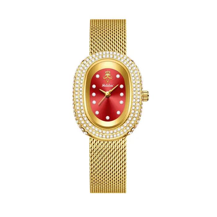 YaLaLuSi Montre élégante et minimaliste pour femmes avec cadran ovale : un accessoire de mode raffin