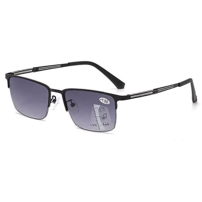 Lunettes de lecture multifocales progressives à Zoom automatique pour hommes, double usage pour les